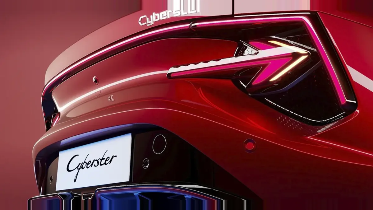 MG Cyberster Trophy Single Motor, 100% eléctrico, en renting — Trasera